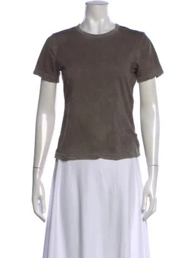 Pre-owned Cotton Citizen Crew Neck Short Sleeve T-shirt In Grey
