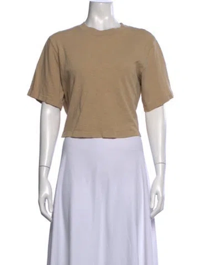 Pre-owned Cotton Citizen Crew Neck Short Sleeve T-shirt In Neutrals
