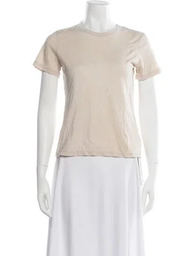 Pre-owned Cotton Citizen Crew Neck Short Sleeve T-shirt In Neutrals