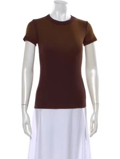 Pre-owned Cotton Citizen Crew Neck Short Sleeve T-shirt W/ Tags In Brown