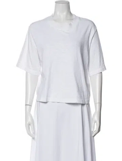 Pre-owned Cotton Citizen Crew Neck Short Sleeve T-shirt In White
