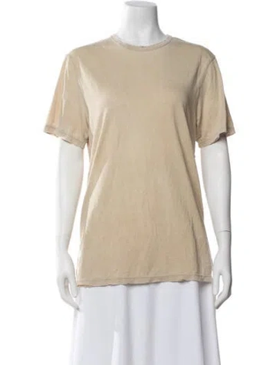 Pre-owned Cotton Citizen Crew Neck Short Sleeve T-shirt In Yellow