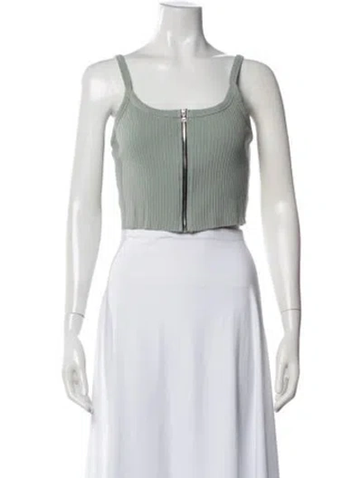 Pre-owned Cotton Citizen Crew Neck Sleeveless Crop Top In Neutrals