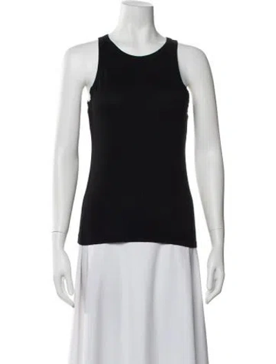 Pre-owned Cotton Citizen Crew Neck Sleeveless Top In Black