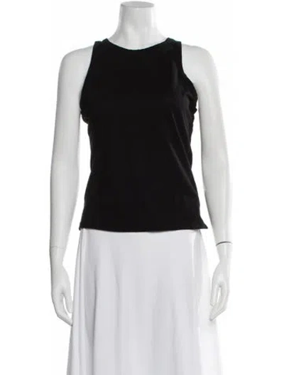 Pre-owned Cotton Citizen Crew Neck Sleeveless Top In Black