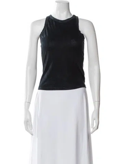 Pre-owned Cotton Citizen Crew Neck Sleeveless Top In Black