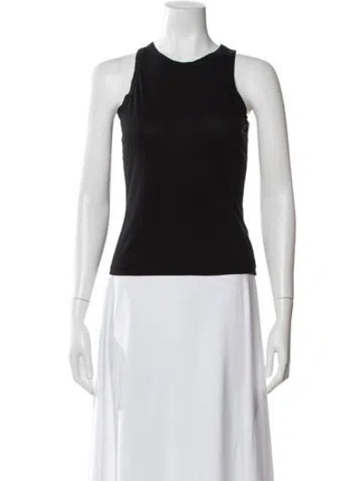 Pre-owned Cotton Citizen Crew Neck Sleeveless Top In Black