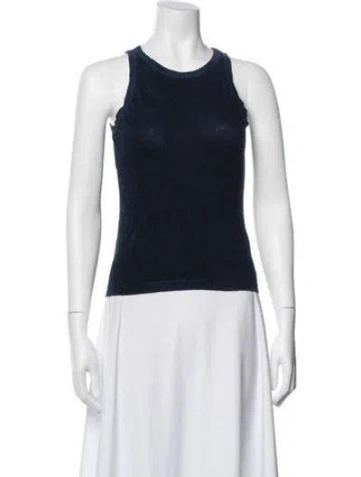 Pre-owned Cotton Citizen Crew Neck Sleeveless Top In Black