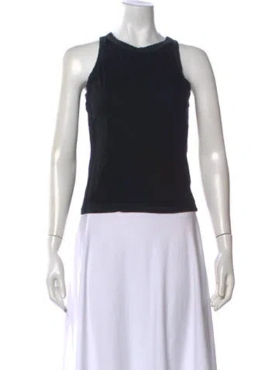 Pre-owned Cotton Citizen Crew Neck Sleeveless Top In Black