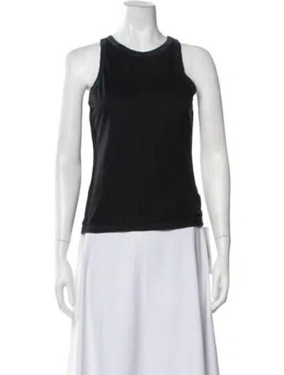 Pre-owned Cotton Citizen Crew Neck Sleeveless Top In Black
