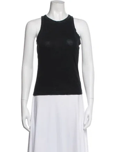 Pre-owned Cotton Citizen Crew Neck Sleeveless Top In Black