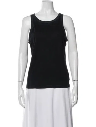 Pre-owned Cotton Citizen Crew Neck Sleeveless Top In Black