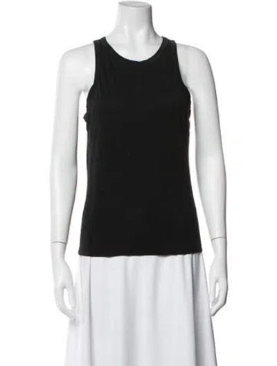 Pre-owned Cotton Citizen Crew Neck Sleeveless Top In Black