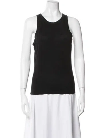 Pre-owned Cotton Citizen Crew Neck Sleeveless Top In Black