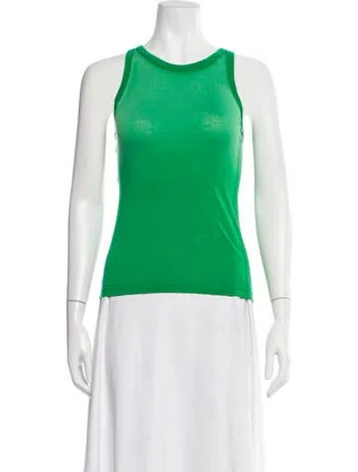 Pre-owned Cotton Citizen Crew Neck Sleeveless Top In Blue