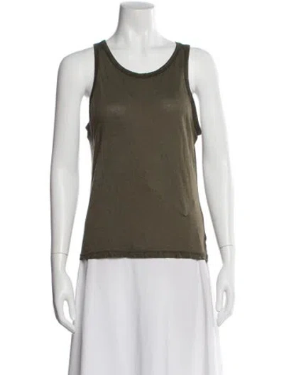 Pre-owned Cotton Citizen Crew Neck Sleeveless Top In Green