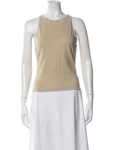 Pre-owned Cotton Citizen Crew Neck Sleeveless Top In Green
