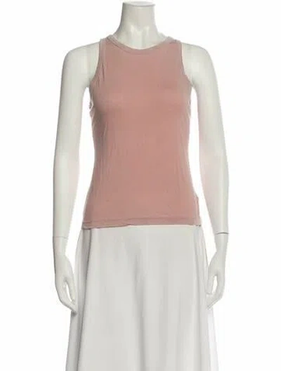 Pre-owned Cotton Citizen Crew Neck Sleeveless Top In Pink