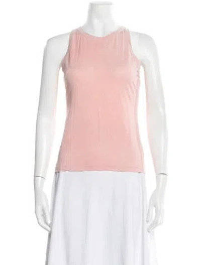 Pre-owned Cotton Citizen Crew Neck Sleeveless Top In Pink