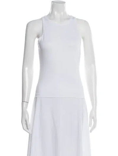 Pre-owned Cotton Citizen Crew Neck Sleeveless Top In White