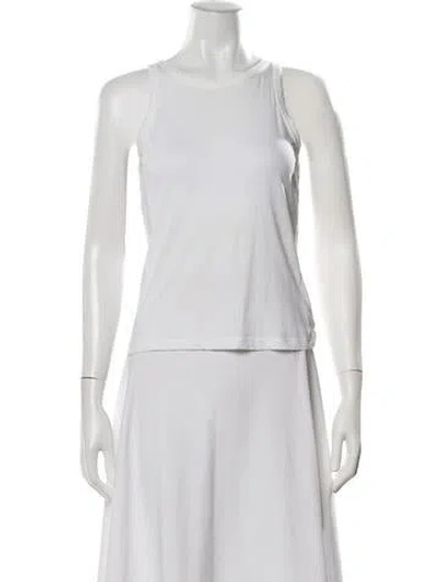 Pre-owned Cotton Citizen Crew Neck Sleeveless Top In White