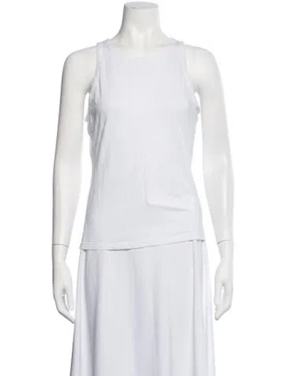 Pre-owned Cotton Citizen Crew Neck Sleeveless Top In White
