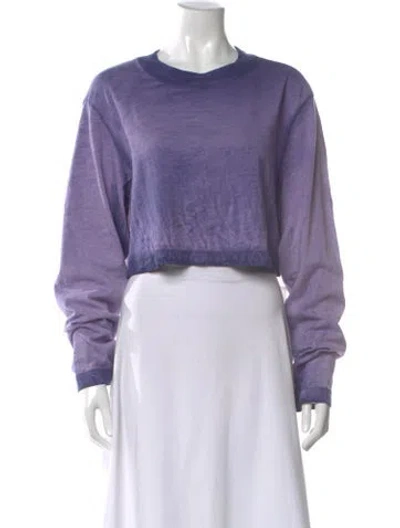 Pre-owned Cotton Citizen Crew Neck Sweater In Purple