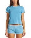 Cotton Citizen Distressed Crewneck Tee In Blue