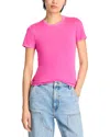 Cotton Citizen Distressed Crewneck Tee In Vintage Cerise