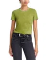 Cotton Citizen Distressed Crewneck Tee In Vintage Matcha