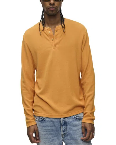 Cotton Citizen Hendrix Henley Shirt In Yellow
