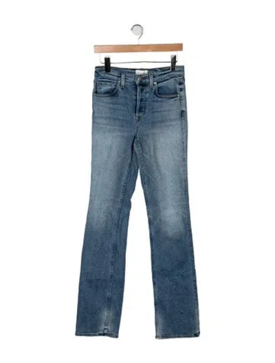 Pre-owned Cotton Citizen High-rise Flared Jeans In Blue