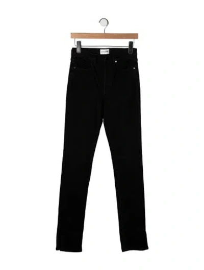 Pre-owned Cotton Citizen High-rise Skinny Leg Jeans In Black