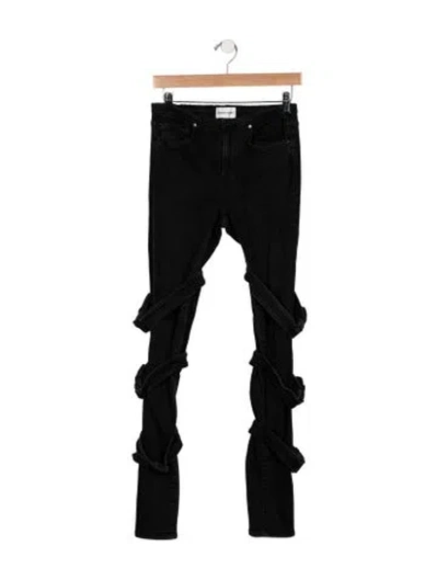 Pre-owned Cotton Citizen High-rise Skinny Leg Jeans In Black