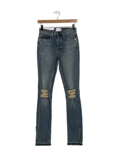 Pre-owned Cotton Citizen High-rise Skinny Leg Jeans In Blue