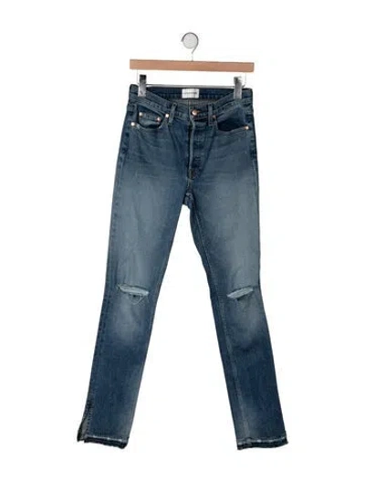 Pre-owned Cotton Citizen High-rise Skinny Leg Jeans In Blue