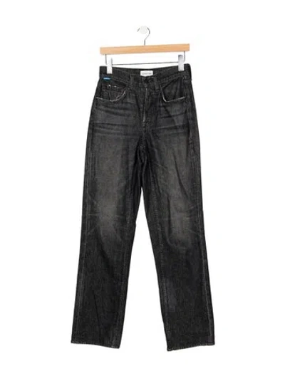 Pre-owned Cotton Citizen High-rise Straight Leg Jeans In Black