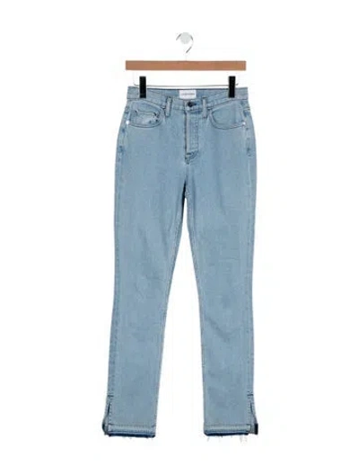 Pre-owned Cotton Citizen High-rise Straight Leg Jeans In Blue