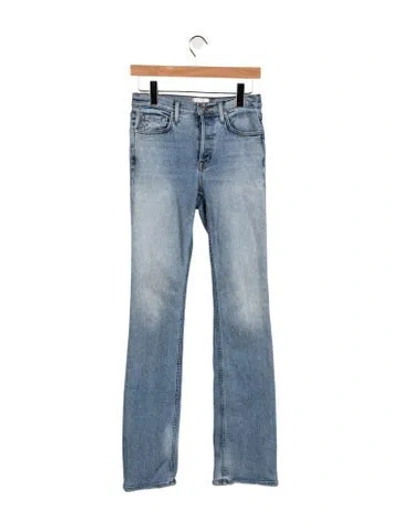 Pre-owned Cotton Citizen High-rise Straight Leg Jeans In Blue