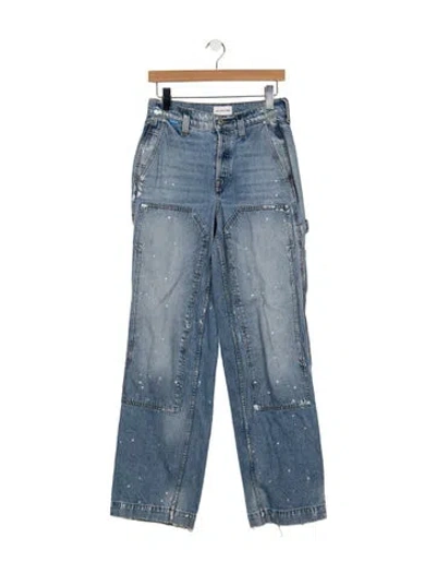 Pre-owned Cotton Citizen High-rise Straight Leg Jeans In Blue