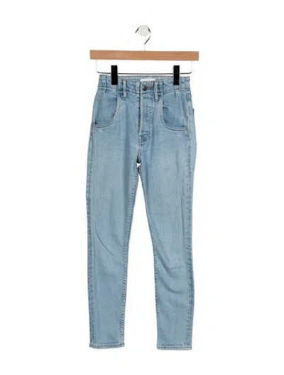 Pre-owned Cotton Citizen High-rise Straight Leg Jeans In Blue