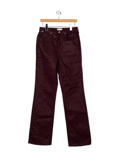 Pre-owned Cotton Citizen High-rise Wide Leg Jeans In Burgundy