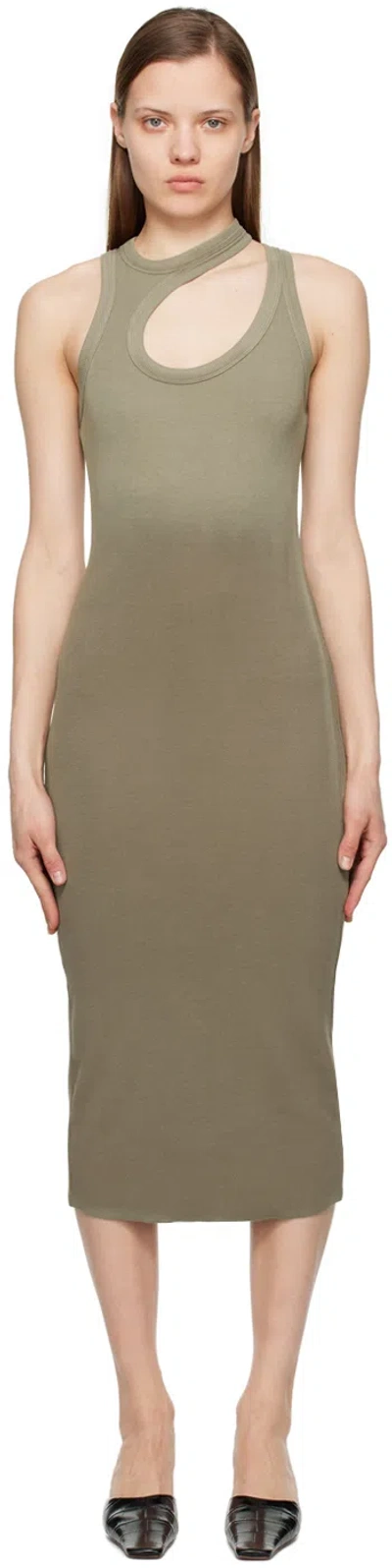 Cotton Citizen Khaki Verona Midi Dress In Chai Cast