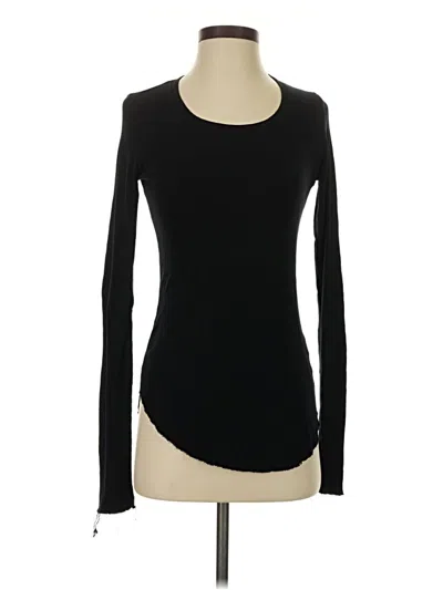 Pre-owned Cotton Citizen Long Sleeve Top Black Scoop Neck Tops
