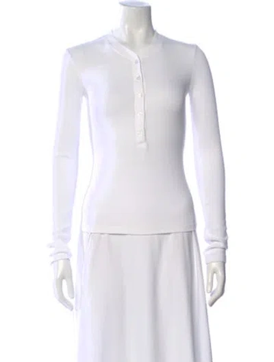 Pre-owned Cotton Citizen Long Sleeve Top In White