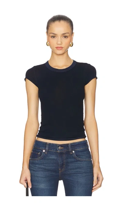 Cotton Citizen Marbella Cap Sleeve Tee In Blue