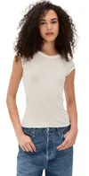 Cotton Citizen Marbella Cap Sleeve Tee Bone In Brown