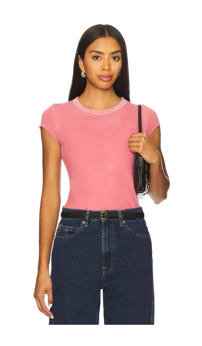 Cotton Citizen Marbella Cap Sleeve Tee In Pink