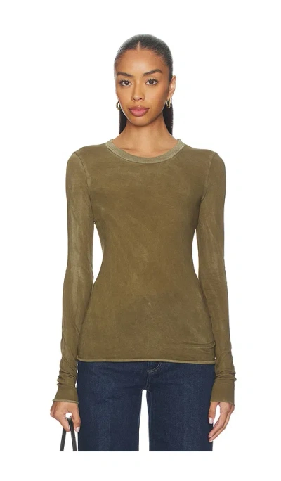 Cotton Citizen Marbella Long Sleeve In Vintage Fern