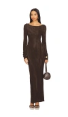 Cotton Citizen Marbella Long Sleeve Maxi Dress